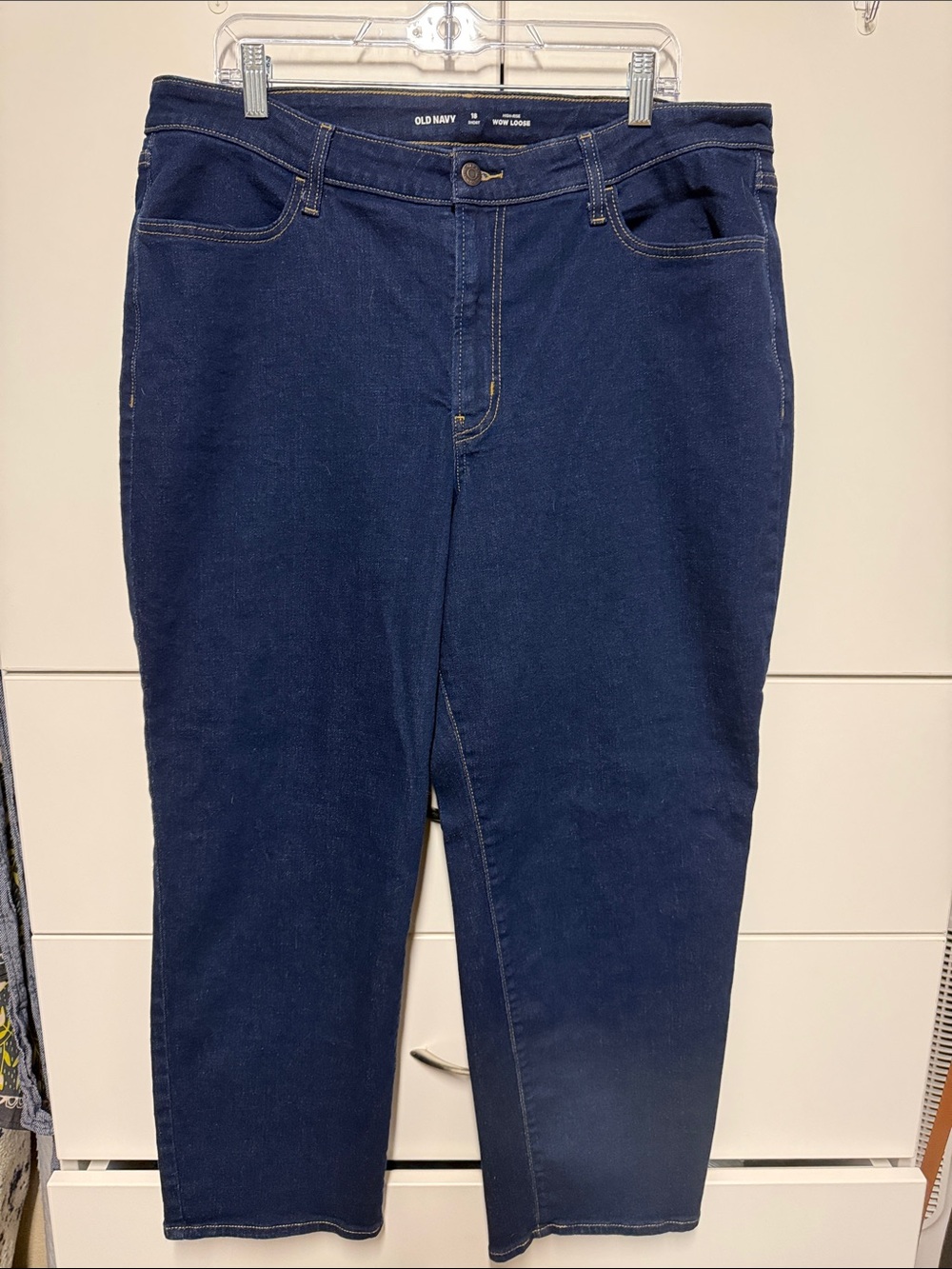 Old Navy Dark Blue Straight-Leg Women's Jeans